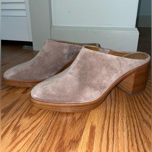 Frye Rosalie suede mules size 8